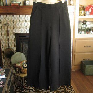 Lee Women's High Rise Wide Leg Pull-On Pants Medium Black Center Seam